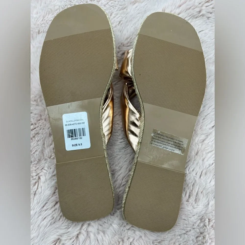 New York & Co Guadalup rose gold slip on sandals